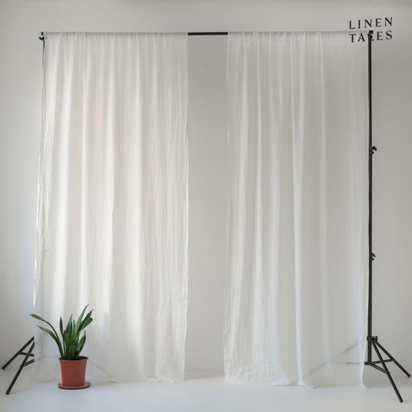 Fehér átlátszó függöny 130x250 cm Daytime – Linen Tales