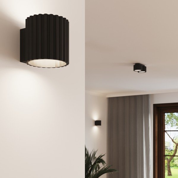 Fekete fém spotlámpa ø 10 cm Zora – Sollux-image-4