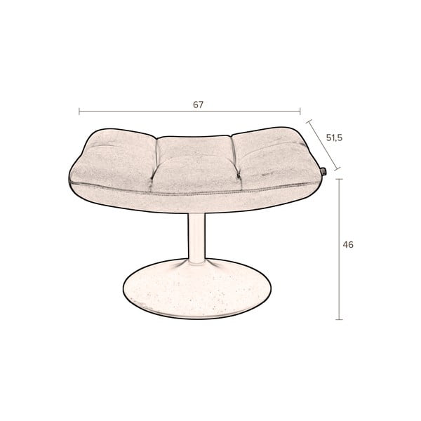 Bar zöld bársony lábtartó - Dutchbone-image-3