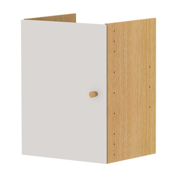 Világosszürke ajtós modul 33x43 cm Z Cube - Tenzo