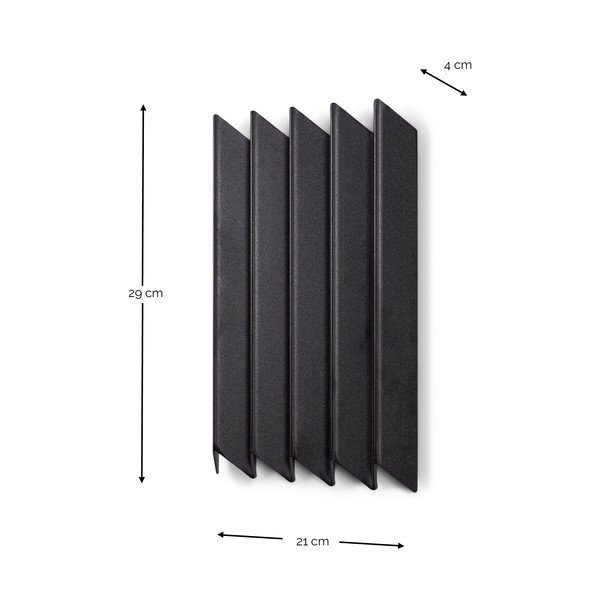 Fekete fém fali fogas 21 cm Sensu – Spinder Design-image-4