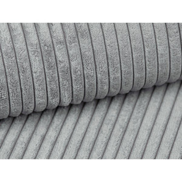 Világosszürke kordbársony sarokkanapé (jobb oldali-heverő résszel) Campi – Cosmopolitan Design-image-4