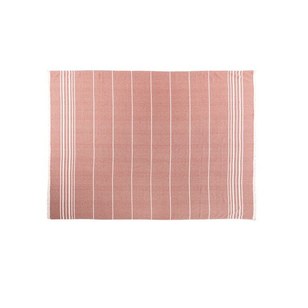 Terrakotta színű pamut takaró 150x200 cm Solene – Tiseco Home Studio-image-2