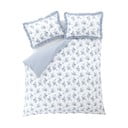 Fehér-kék kétszemélyes ágyneműhuzat 200x200 cm Lucie Floral Frill – Catherine Lansfield