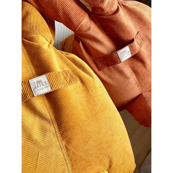 Okkersárga gyerek babzsák Funny Bunny – The Brooklyn Kids-image-1