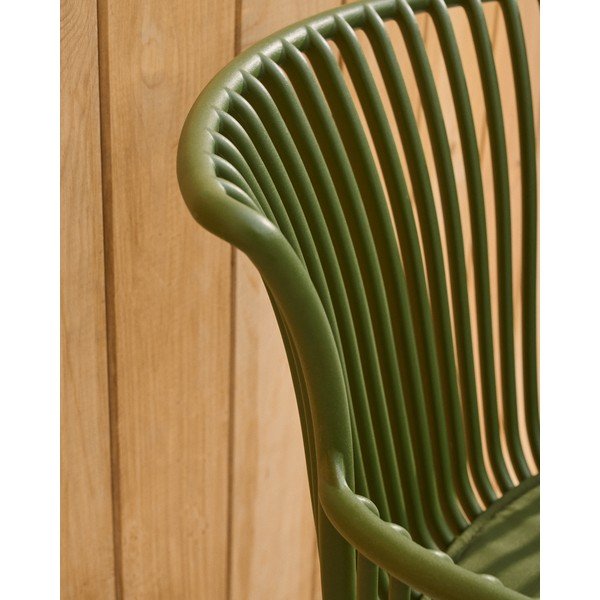 Sötétzöld fém kerti szék Surpika – Kave Home-image-3