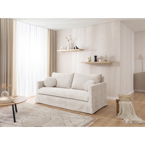 Krémszínű kanapé 195 cm Paphos – Ropez-image-2