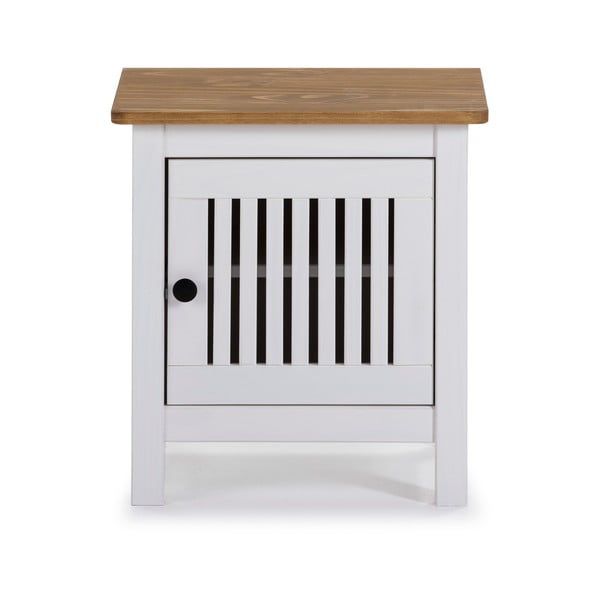 Bruna fehér fa éjjeliszekrény - Marckeric-image-2