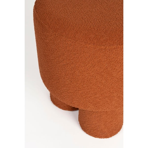 Téglavörös buklé puff Marcos – White Label-image-2