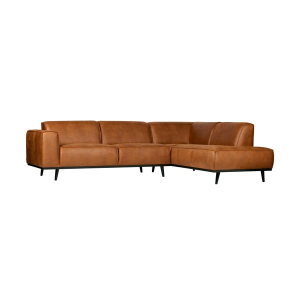 Barna bőrutánzat sarokkanapé (jobb oldali-L alakú) Statement – WOOOD-image-2
