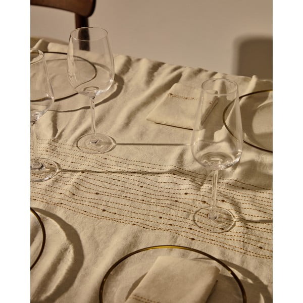 Lenkeverék asztalterítő 150x250 cm Flia – Kave Home-image-1