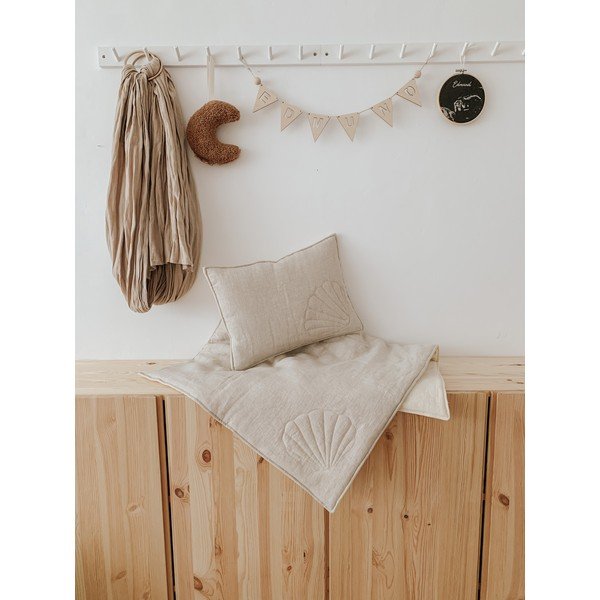 Bézs len ágynemű szett Sand - Moi Mili-image-2