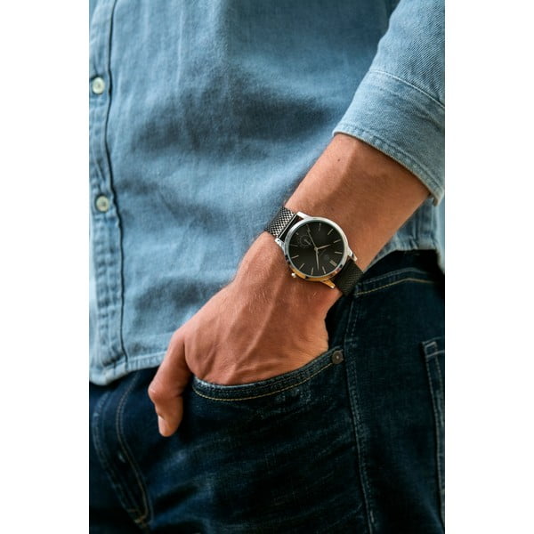 Cassio férfi karóra fekete rozsdamentes acélszíjjal - Paul McNeal-image-1