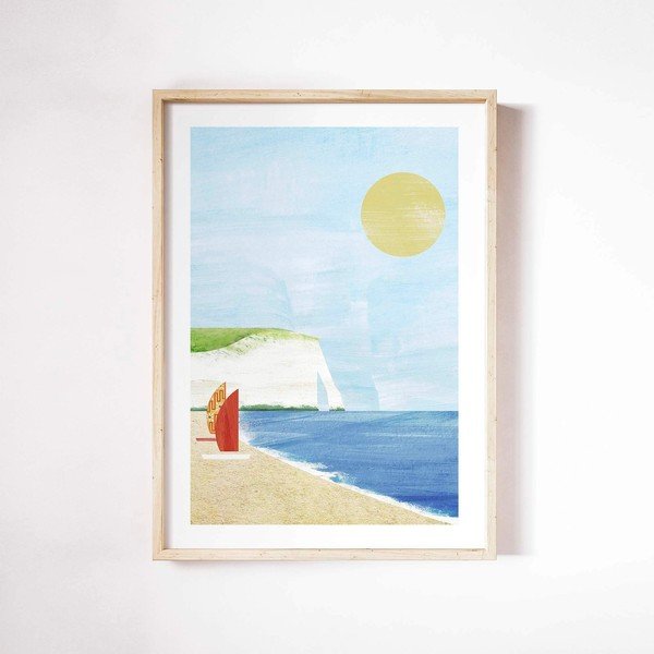 Poszter 30x40 cm Etretat Cliffs - Travelposter-image-2