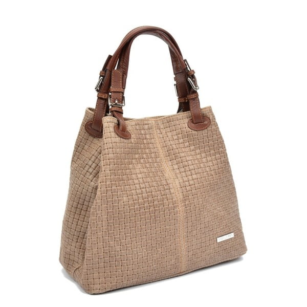 Barnásszürke bőr kézitáska 858 - Isabella Rhea-image-3