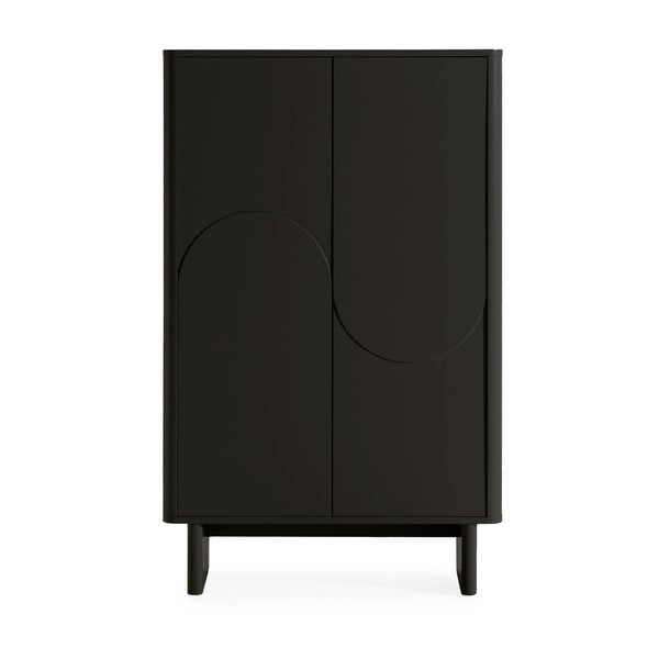 Fekete szekrény 80x130x40 cm Solei – MOME