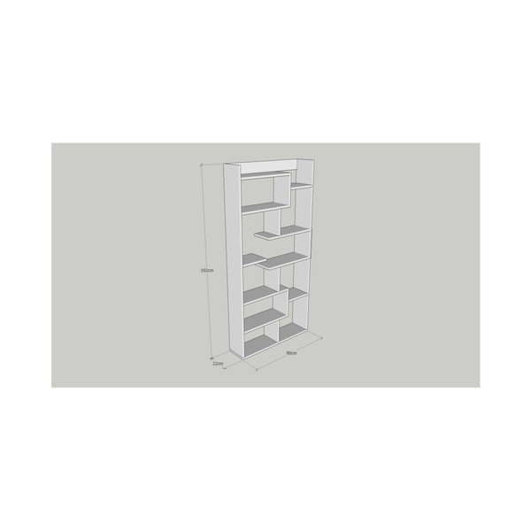 Kuttap White fehér könyvespolc-image-2