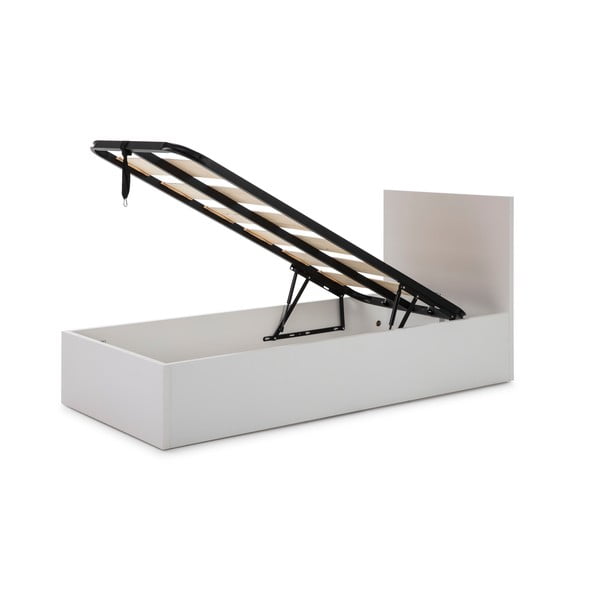 Fehér ágy tárolóhellyel és ágyráccsal 90x190 cm Kronos - Marckeric-image-3