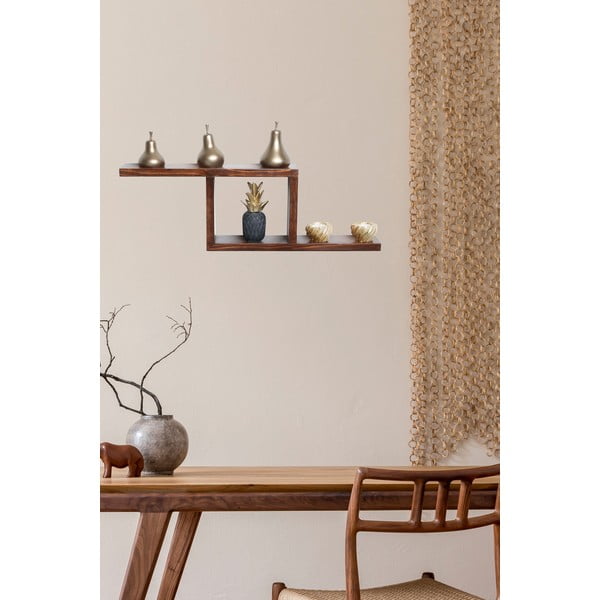 Natúr színű többszintes jegenyefenyő fali polc 17 cm Linn – Kalune Design-image-1