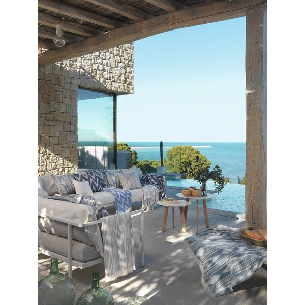 Mallorca szürkéskék pléd, 140 x 180 cm - Euromant-image-2