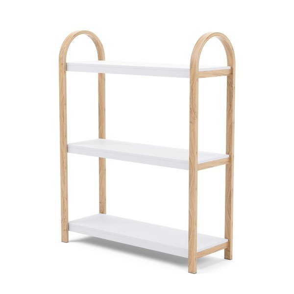 Fehér-natúr színű polcos állvány  egzotikus fa dekorral 72x90 cm Bellwood – Umbra-image-3