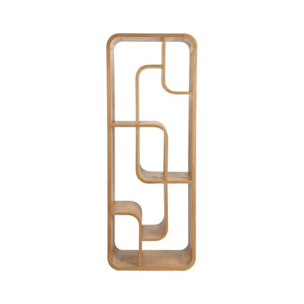 Natúr színű tölgyfa könyvespolc 60x160x35 cm Seven – Zuiver-image-2