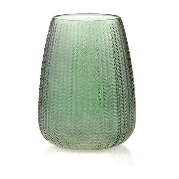 Zöld üveg váza (magasság 24 cm) Sevilla – AmeliaHome