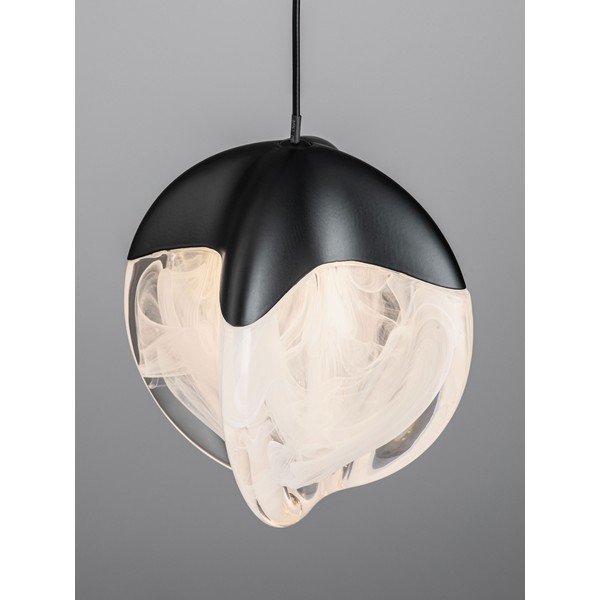 Matt fekete alumínium LED dimmelhető függőlámpa üveg búrával ø 12 cm Alicia – Nova Luce-image-2