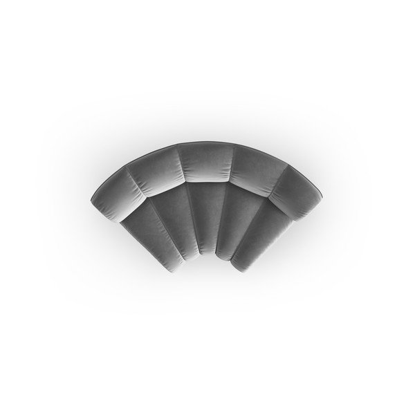 Világosszürke bársony kanapé modul (variálható sarok) Lupine – Micadoni -image-2