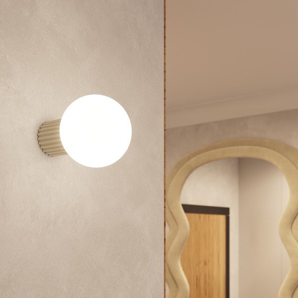 Krémszínű fali lámpa ø 12 cm Orbital – Sollux-image-1