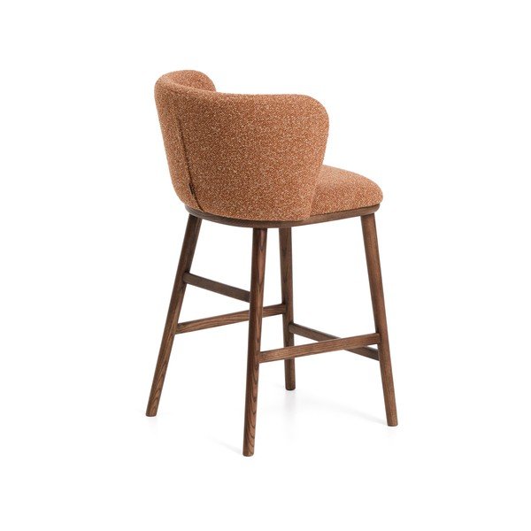 Terrakotta színű kárpitozott bárszék (ülésmagasság 65 cm) Ciselia – Kave Home-image-3