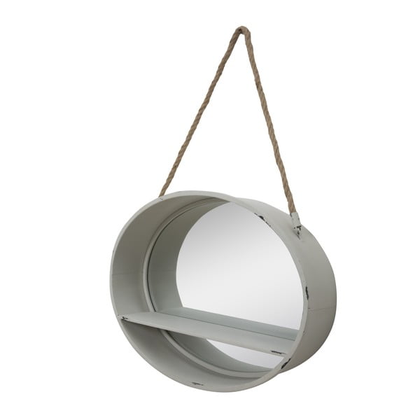 Oval akasztós tükör polccal, Ø 50 cm - Mauro Ferretti