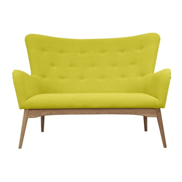 Karl sárga 2 személyes kanapé - Helga Interiors