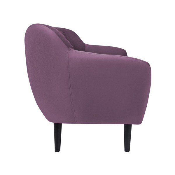 Toscane lila 2 személyes kanapé, fekete lábak - Mazzini Sofas-image-2