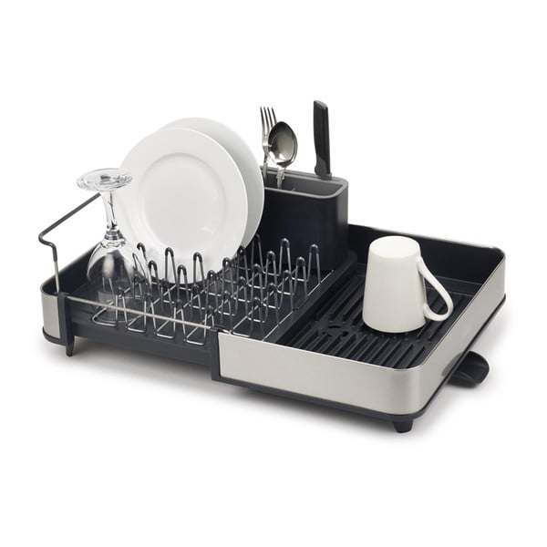 Sötétszürke állítható rozsdamentes acél edényszárító 36x32 cm Extend Steel – Joseph Joseph-image-4