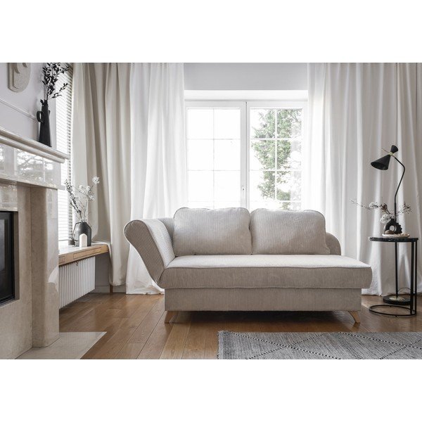 Bézs kordbársony heverő (bal oldali) Chic Charlotte – Miuform-image-1