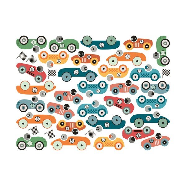 Racing Cars 30 db-os gyerek falmatrica szett - Ambiance-image-1