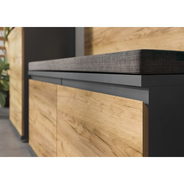 Ülőkés cipőtartó tölgyfa dekorral Lissabon - Germania-image-1