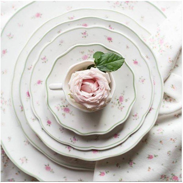 Nonna Rosa 18 db-os porcelán tányér készlet - Brandani-image-1