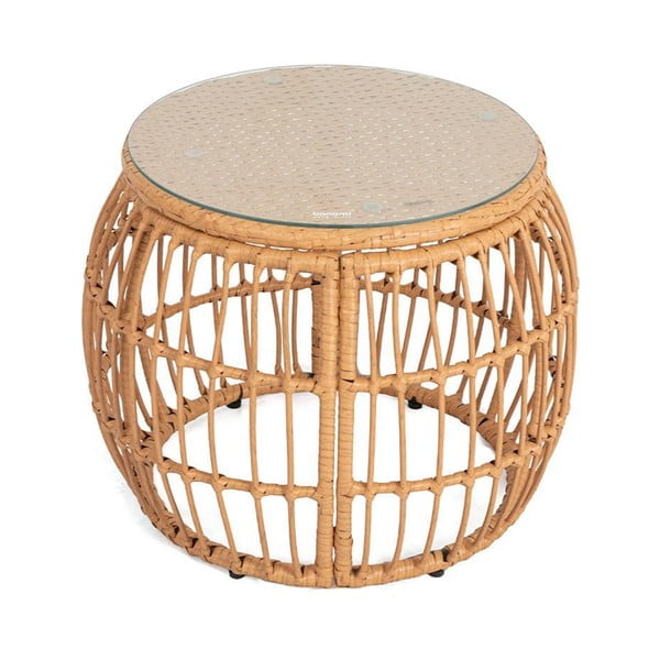 Műrattan kerek kerti tárolóasztal ø 55,5 cm Vistdal - Bonami Essentials