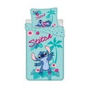 Kék egyszemélyes pamut gyerek ágyneműhuzat 140x200 cm Lilo a Stitch "Hawaii"  – Jerry Fabrics