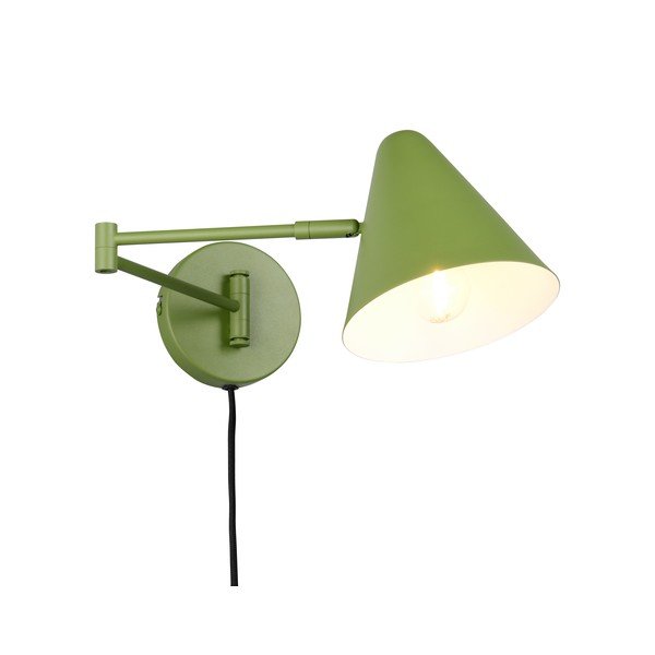 Zöld konnektorhoz csatlakoztatható fali lámpa hajlítható szerkezettel ø 15 cm Cosima – Trio-image-3