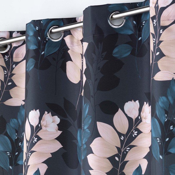 Sötétkék függöny 140x260 cm Belline – douceur d'intérieur-image-1