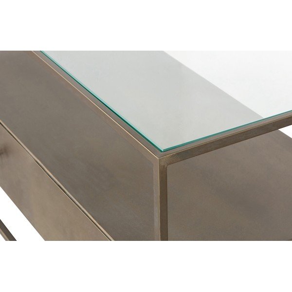 Aranyszínű fém TV-állvány 115x50 cm Depart – BePureHome-image-1
