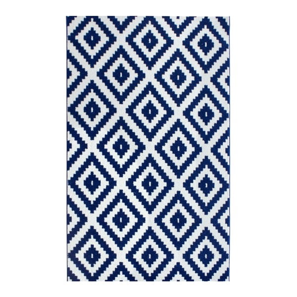 Merro Mosaic Navy kék-fehér szőnyeg, 200 x 300 cm