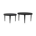 Fekete kerek dohányzóasztal szett 2 db-os ø 75 cm Tobias – Light & Living