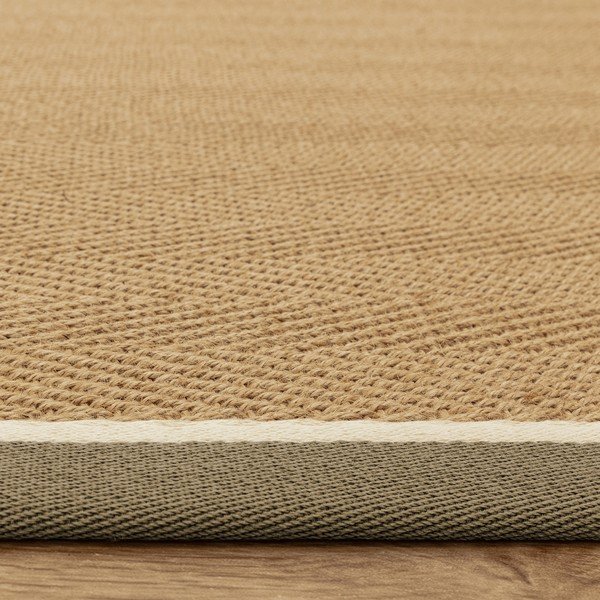 Khaki-natúr színű kétoldalas-kézi szövésű juta szőnyeg 240x340 cm Bordo Herringbone Khaki – Asiatic Carpets-image-2