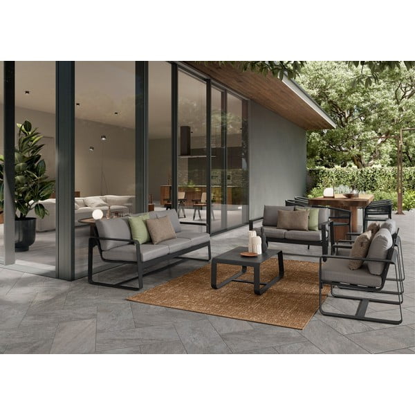 Szürke fém kerti fotel Merrigan   – Bizzotto-image-1