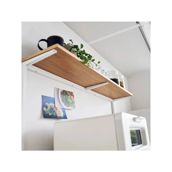 Fehér-natúr színű fa kiegészítő polc 28,5x8,5 cm Tower – YAMAZAKI-image-3