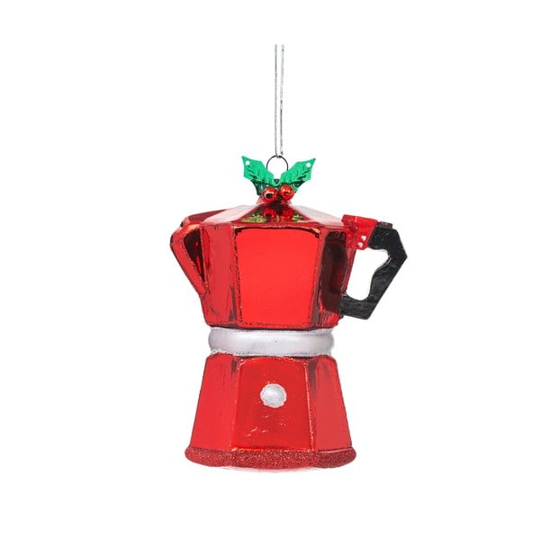 Üveg karácsonyfadísz Coffee Pot – Sass & Belle